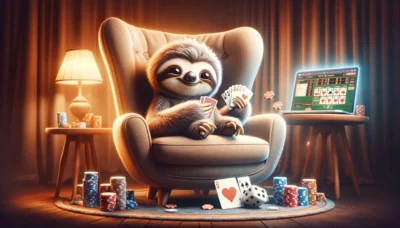Sloth choosing a poker site